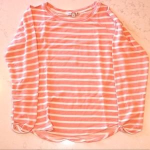 Pink/ white striped long sleeve Moa Moa shirt